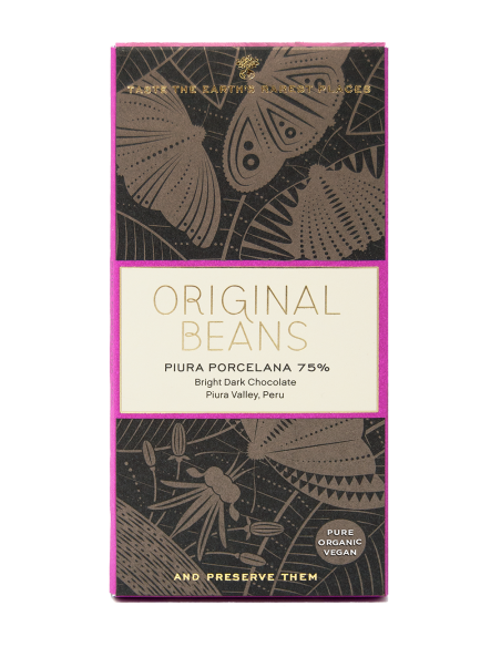 Piura Porcelona 75% Cacao Bio Tableta 70g. Original Beans
