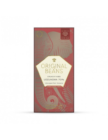 Udzungwa 70% Cacao Bio Tableta 70g. Original Beans